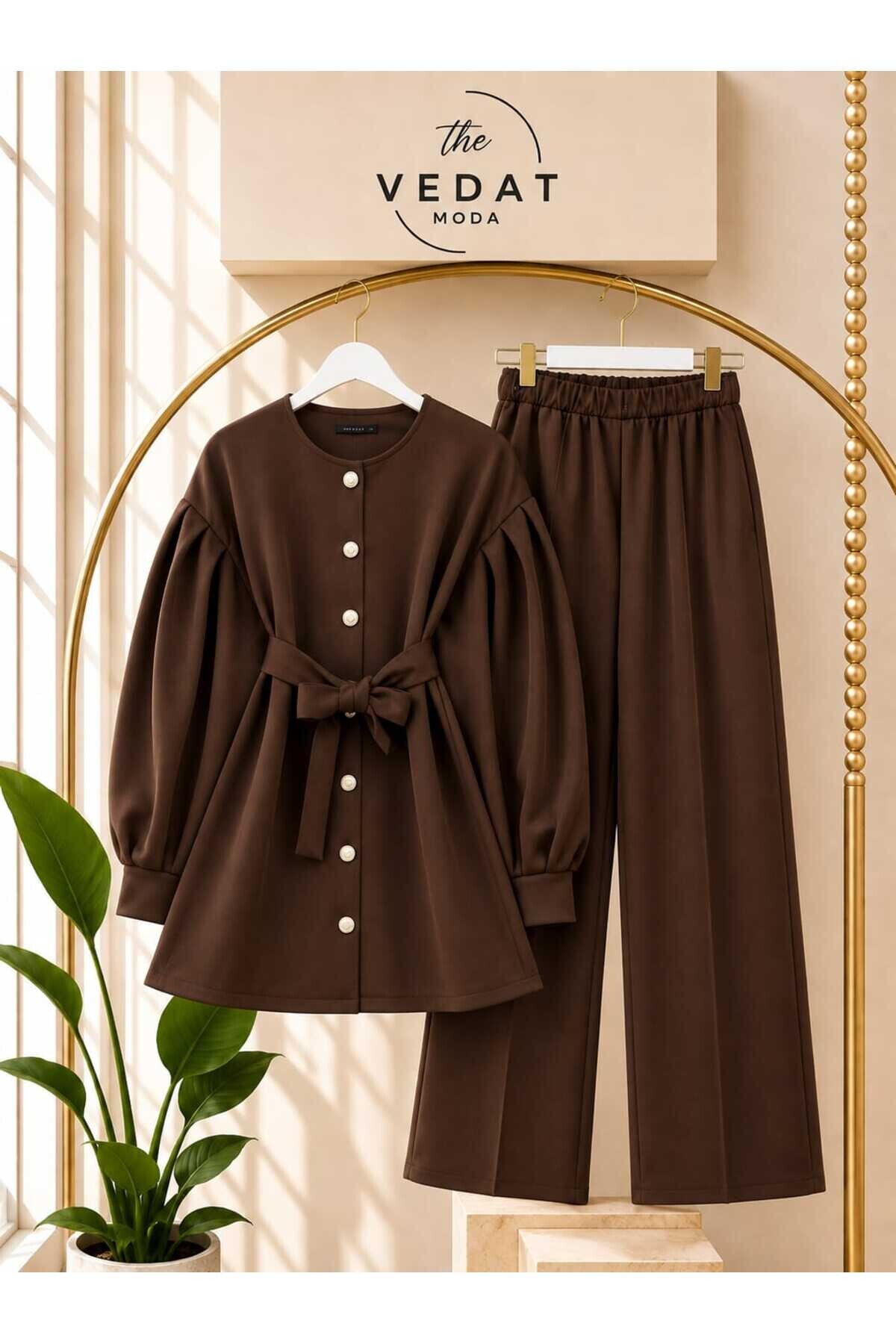 Kadın Balon Kol Tunik - Pantolon Takım -0561 ( ÜRÜN GENİŞ KALIP 1 BEDEN KÜÇÜK ALABİLİRSİNİZ )