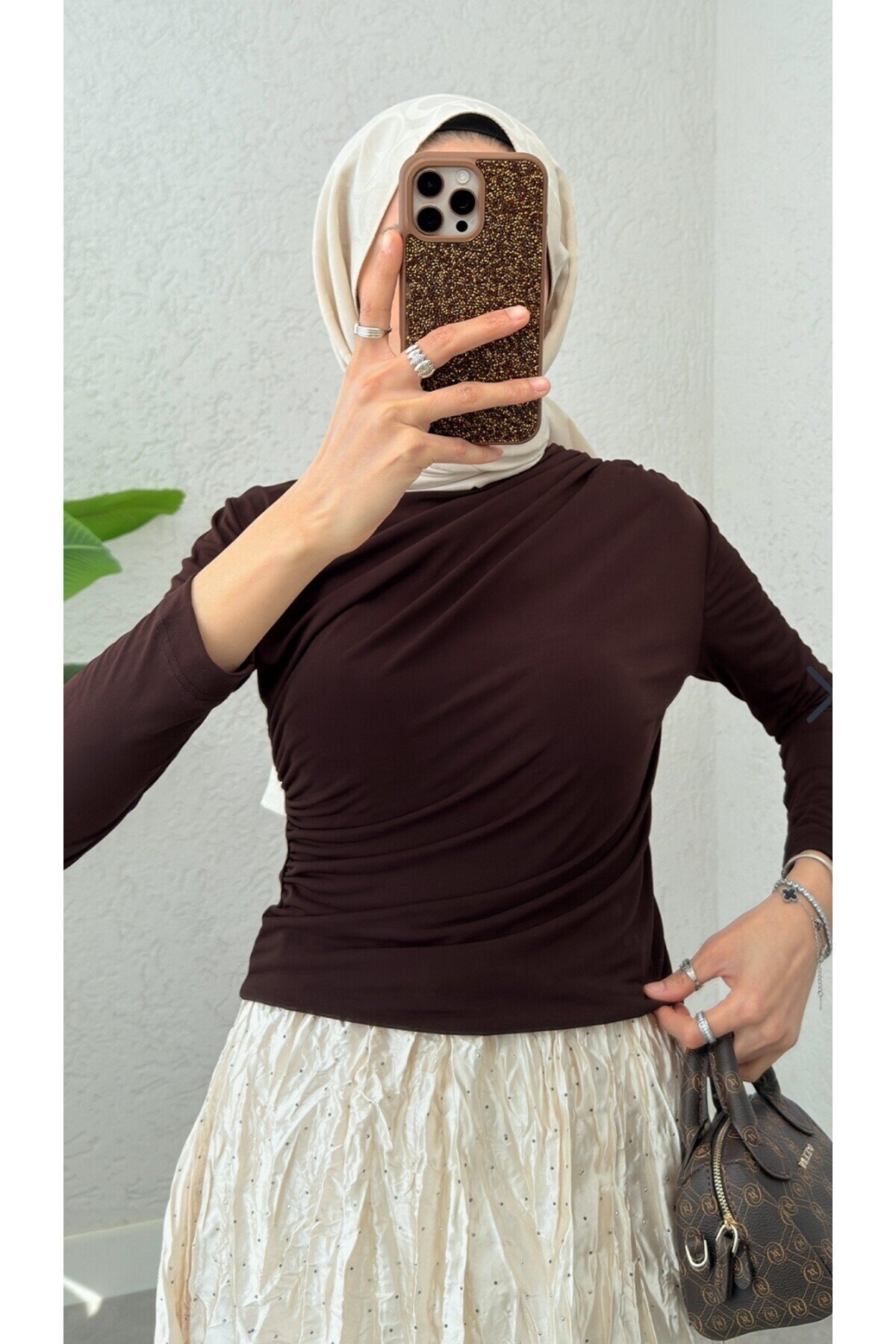 Kadın Büzgülü Dik Yaka Candy Bluz -0160