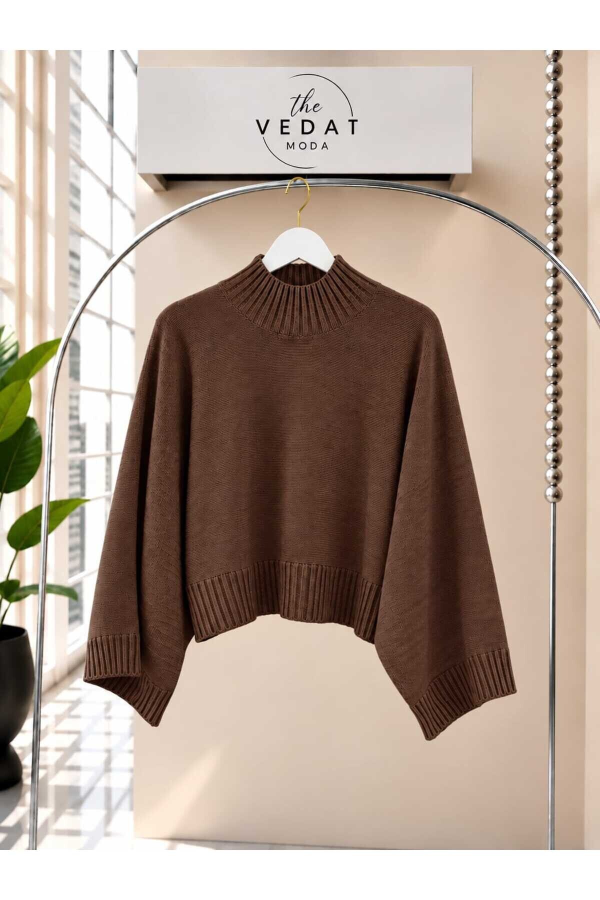 Kadın Oversize Triko Kumaş Bluz -0270