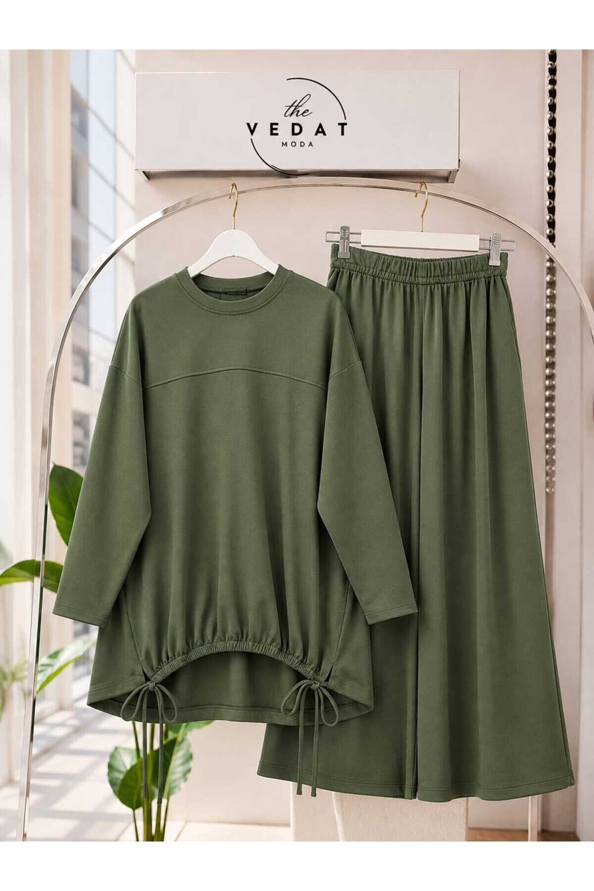 Kadın Tunik Altı Büzgülü Pantolon Takım -0550