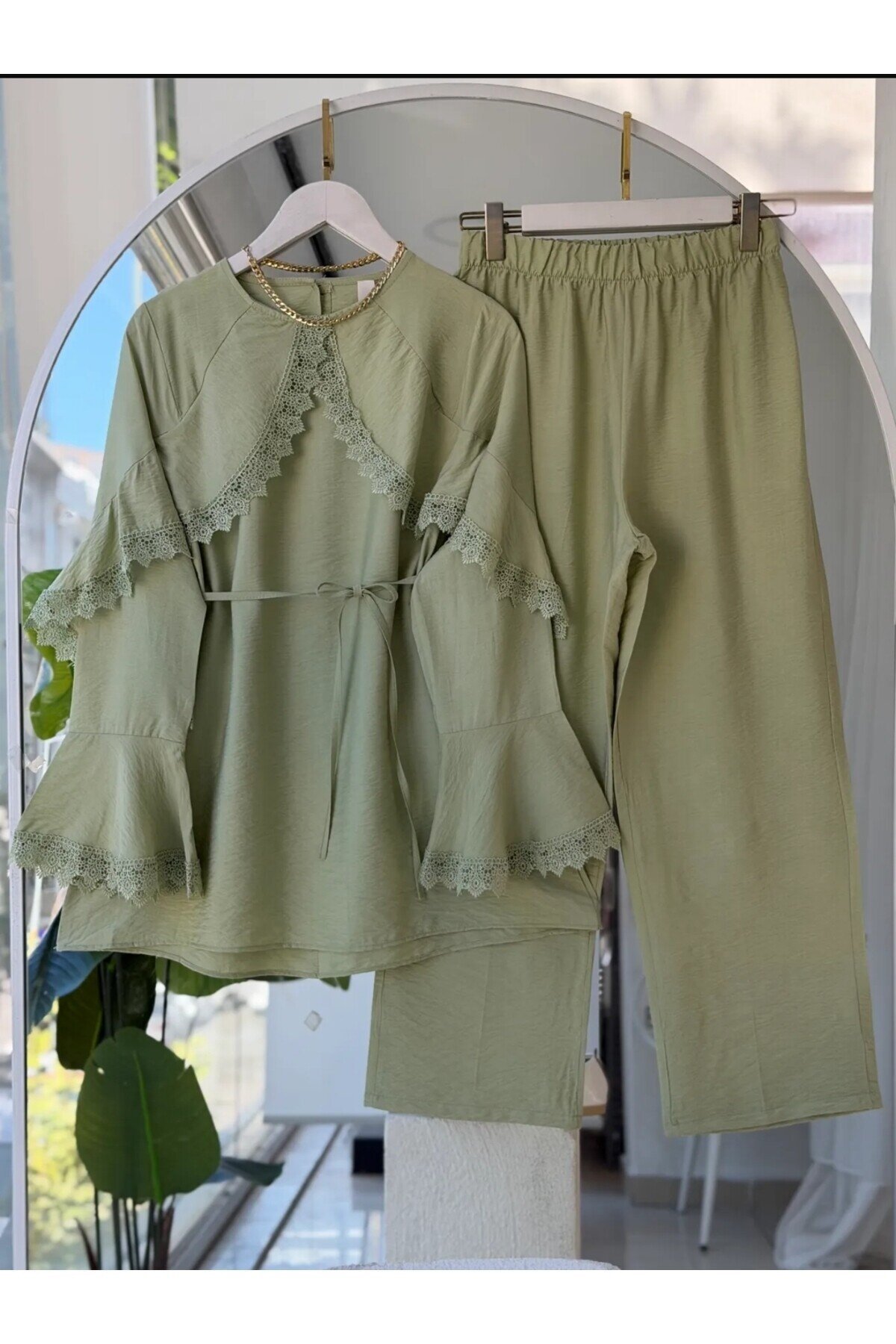 Kadın Tunik Detaylı Pantolon Takım -0600