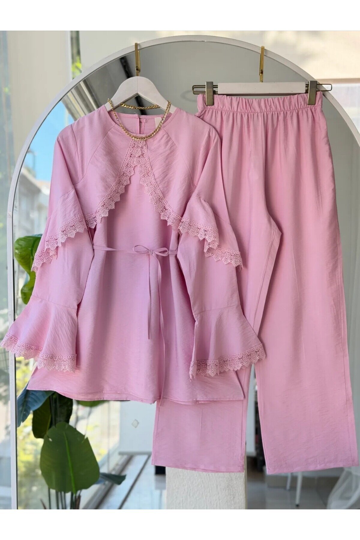 Kadın Tunik Detaylı Pantolon Takım -0600