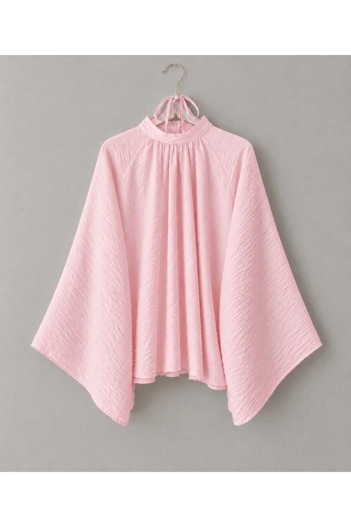 Pembe Şifon Velissa Bluz