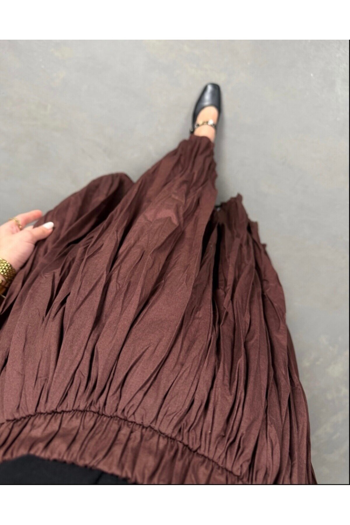 KIRIŞIK KUMAŞ KRAŞ MAXİ BOY ETEK YENİ SEZON