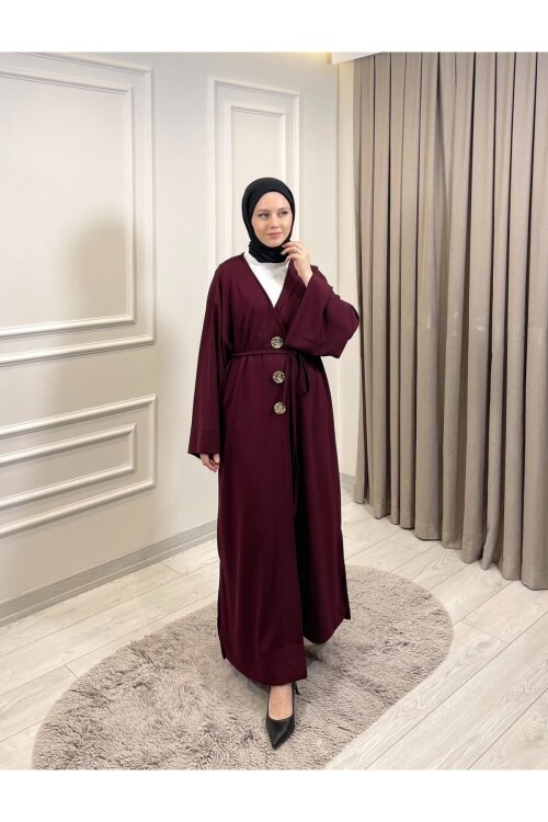 Kadın Düğme Detaylı Bel İpli Uzun Tunik -0600 (SM 38-42 / LXL 44-46 )