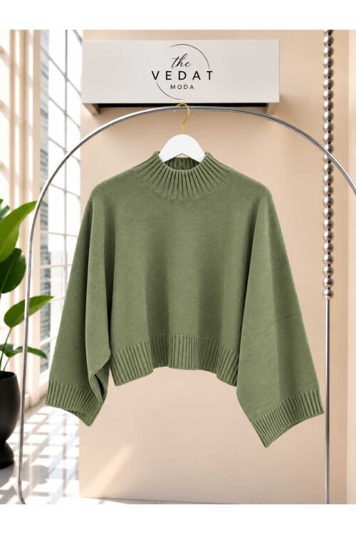 Kadın Oversize Triko Kumaş Bluz -0270