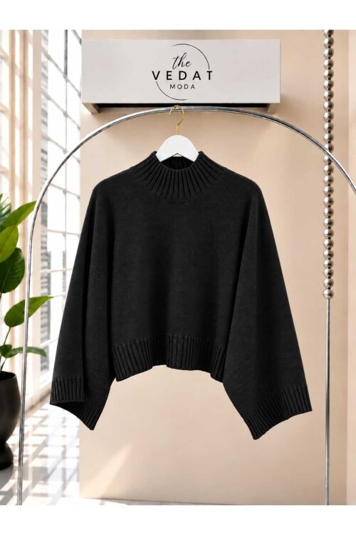 Kadın Oversize Triko Kumaş Bluz -0270