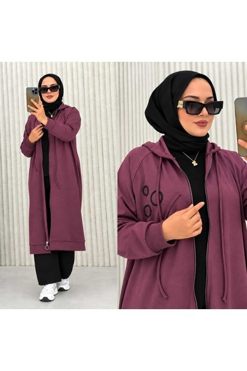 Kadın Oy-Ho Kumaş Boydan Fermuarlı Tunik -500 (SM 38-42) (LXL 44-46)