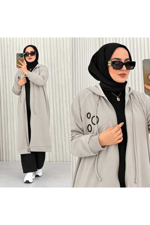 Kadın Oy-Ho Kumaş Boydan Fermuarlı Tunik -500 (SM 38-42) (LXL 44-46)