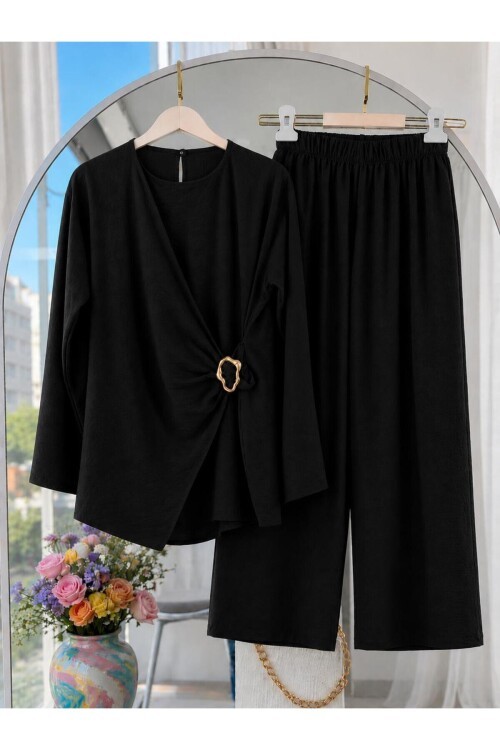 Kadın Toka Detaylı Pantolon Takım -0550