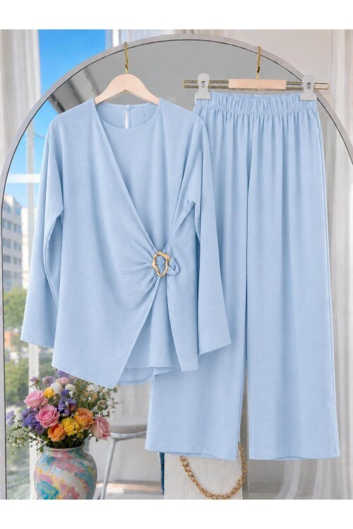 Kadın Toka Detaylı Pantolon Takım -0550