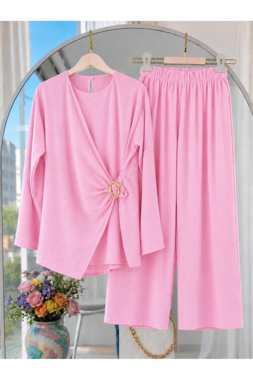 Kadın Toka Detaylı Pantolon Takım -0550