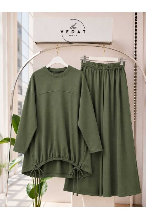 Kadın Tunik Altı Büzgülü Pantolon Takım -0550