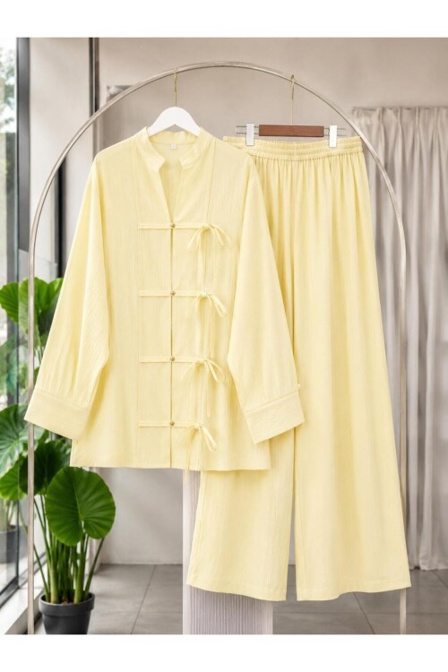 Kadın Tunik Bağlama Detaylı Pantolon Takım -0600
