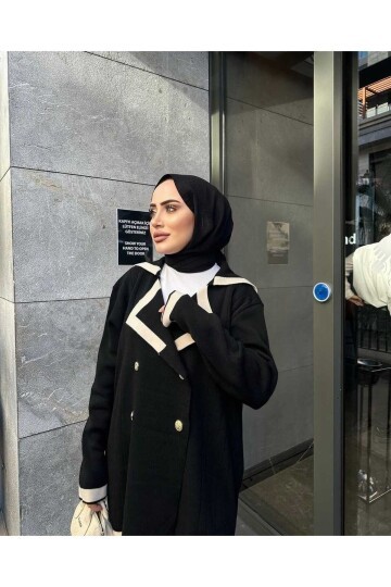 Kadın Ceket Detaylı Triko Takım