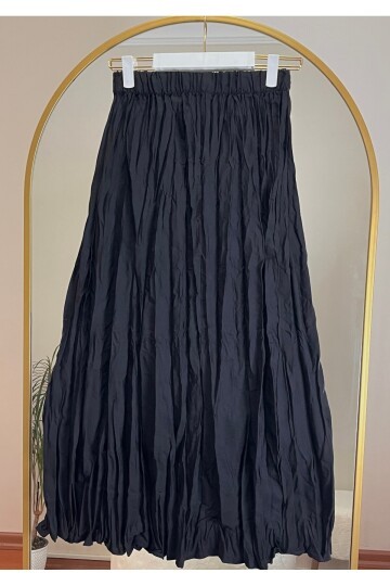 KADIN KIRIŞIK UZUN ETEK KIRIŞ ETEK